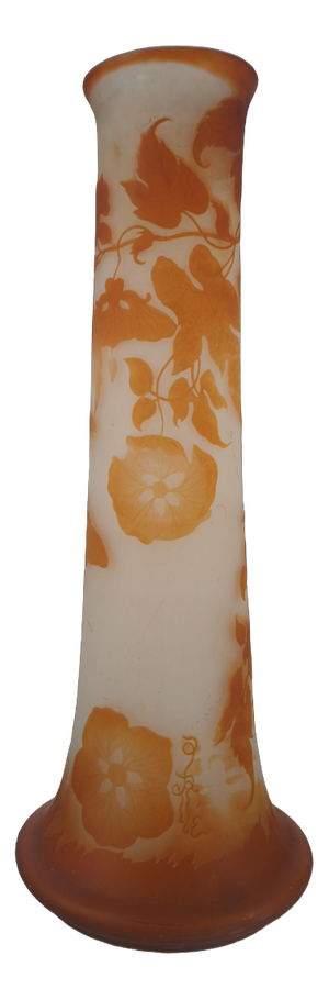 Nancy Glass Paste Vase with Volubilis by Émile Galle