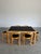 Postmodern Vintage Rud Thygesen and Johnny Sørensen for Magnus Olesen 8000 Series Dining Set, 7pcs For Sale - Image 3 of 12