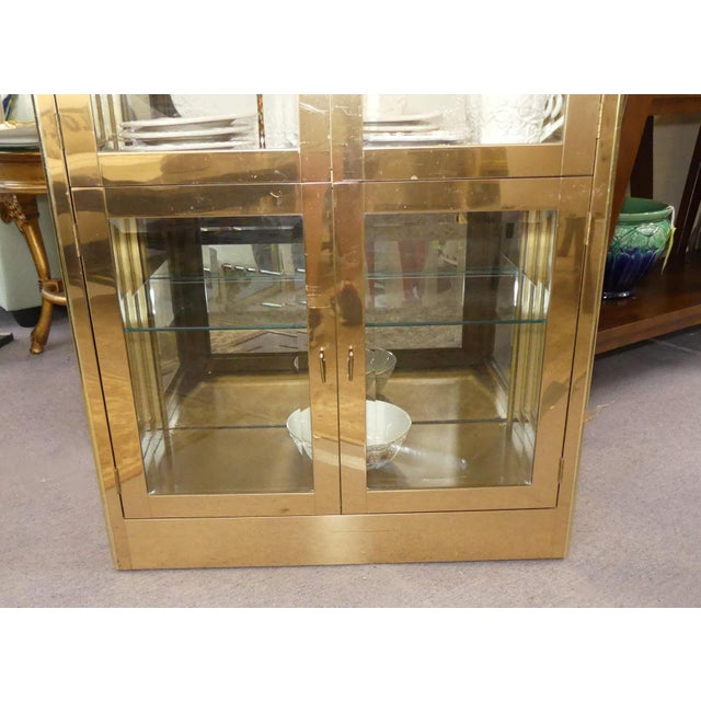 Mastercraft Lighted Brass Curio Display Chairish
