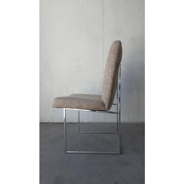 Set of 10 Model 1187 Chrome Thin Line Dining Chairs by Thayer Coggin For Sale - Image 10 of 12