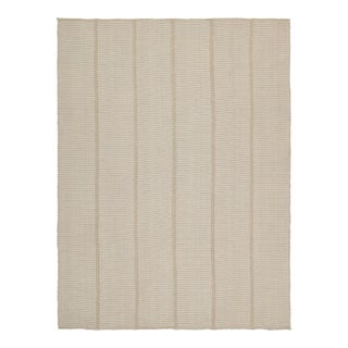 Rug & Kilim’s Contemporary Kilim in Off-White and Beige Stripes For Sale