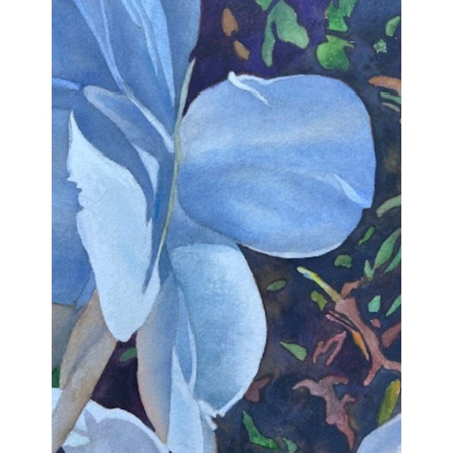 Realism 1980s Watercolor, Double-Sided, Floral Still LIfe, Signed by Florence Strauss For Sale - Image 3 of 18