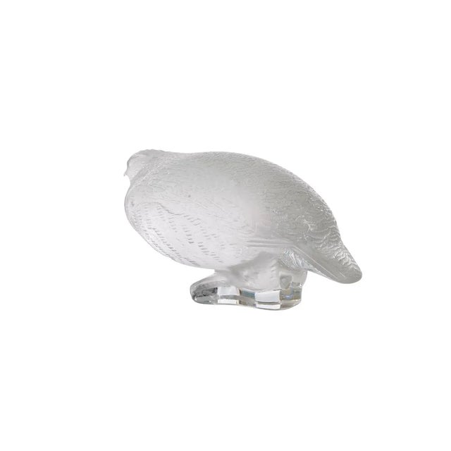Vintage Lalique Paris Quail Art Glass Sculpture For Sale In Los Angeles - Image 6 of 9