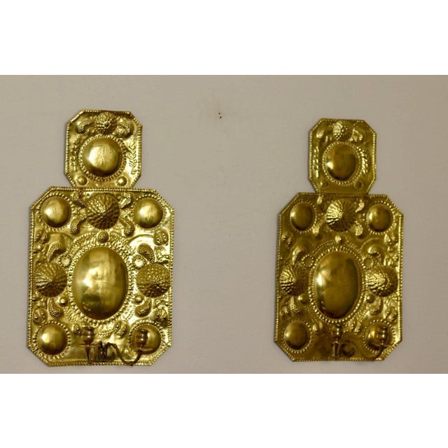 Large Swedish Brass Sconces, Set of 2 For Sale - Image 10 of 10