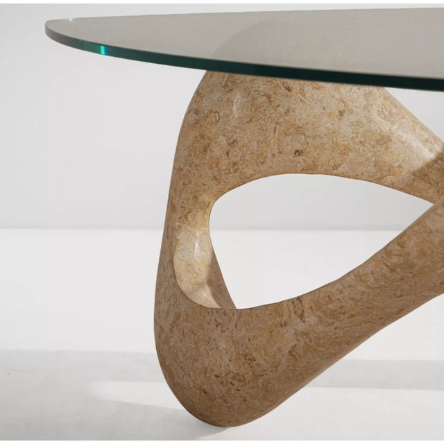 Here I'm offering a beautiful coffee table from Italy: The more refined Noguchi table variant in stone-patinated wood –...