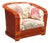 Rattan and Red Lacquered Bamboo Sofa, 1980s For Sale