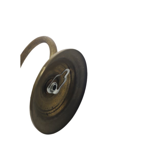 Art Deco Metal Wall Lamp, Poland, 1950s For Sale - Image 4 of 5