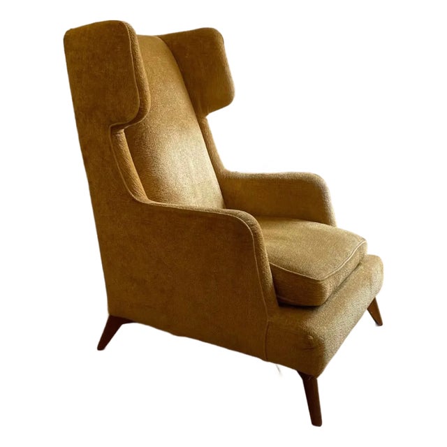 Vintage Italian Vibieffe Wingback Chair, Gio Ponti-Style For Sale