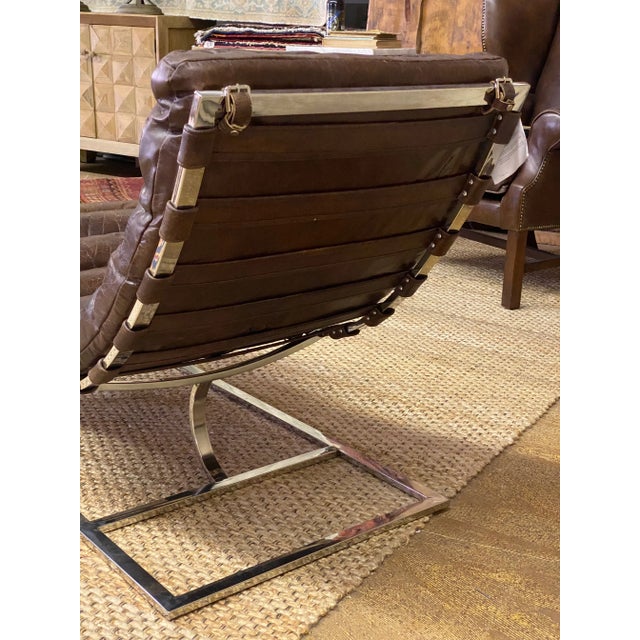 Timothy Oulton Timothy Oulton Oviedo Modern Leather Chair For Sale - Image 4 of 13