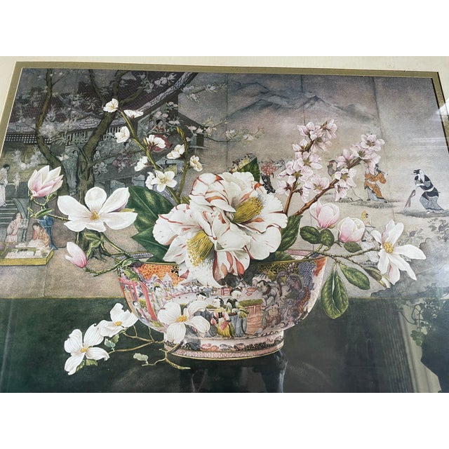 Chinoiserie 1980s Framed Chinoiserie Art Print For Sale - Image 3 of 8