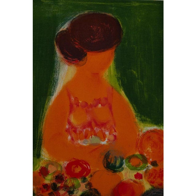 Modern Frédéric Menguy, La marchande de fleurs, Lithograph For Sale - Image 3 of 8