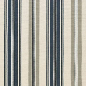 Schumacher Fjord Stripe Fabric in Indigo