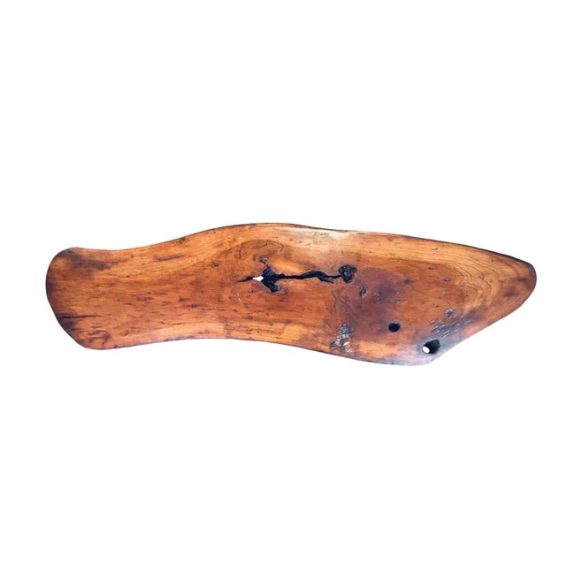 Handcrafted Live Edge Hardwood Bench in the Style of Appalachian Folk Art For Sale - Image 4 of 12