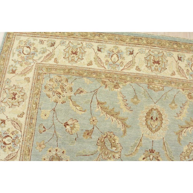 Ziegler Rug 8'1'' X 10' Blue Wool Hand-Knotted Oriental Carpet For Sale In Philadelphia - Image 6 of 12