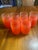 1950s Blendo 6 Orange Frosted 14oz Tumblers For Sale - Image 9 of 11