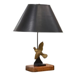 Vintage Gold Pheasant Lamp For Sale