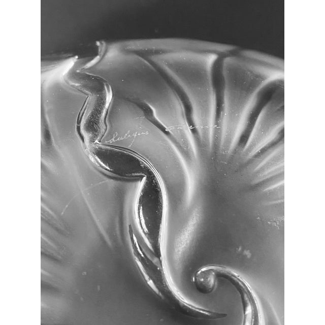 René Lalique Vintage Molded-Pressed Crystal Trinket Tray by René Lalique, 1980s For Sale - Image 4 of 5