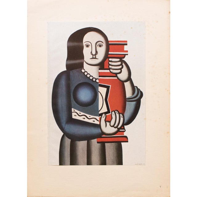 Paper 1948 After Fernand Léger "The Woman With Vase", First Edition Offset Lithograph For Sale - Image 7 of 7