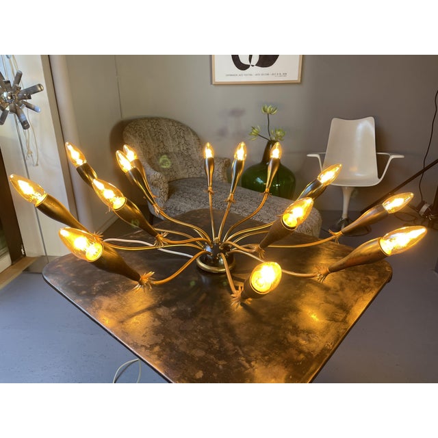 Mid-Century Modern Starburst Ceiling Lamp For Sale - Image 6 of 13