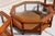 Vintage 1960s Mid-Century Modern Walnut Octagonal Glass Top & Cane Coffee Table + 2 Matching Hexagonal Accent Tables For Sale - Image 9 of 12