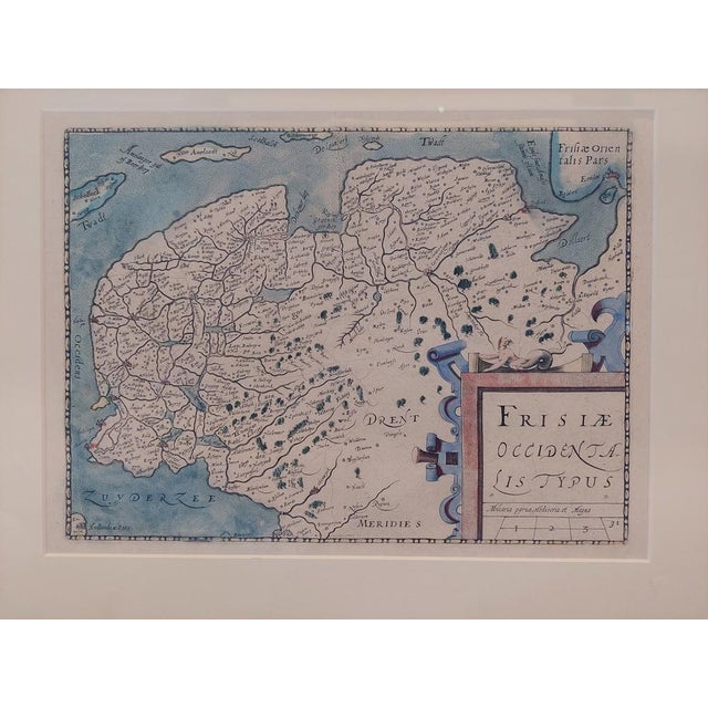 Antique map titled 'Frisiae Occidentalis Typus'. Original antique map of the province of Friesland, the Netherlands....