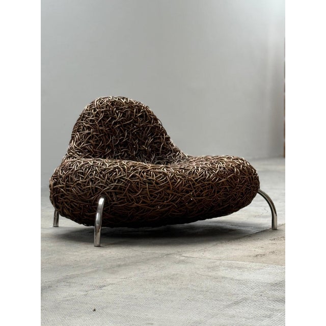 Absolutely stunning, very rare, and sculptural Nest Chair/Armchair, woven from thick wicker by Udom Udomsrianan & Planet...