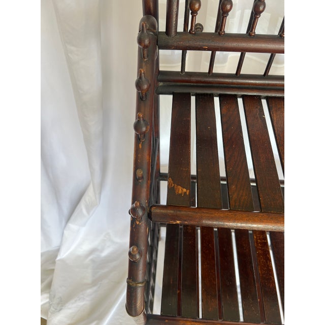 Late 19th Century Victorian Stick and Ball Three-Tier Magazine Stand. For Sale In Dallas - Image 6 of 11
