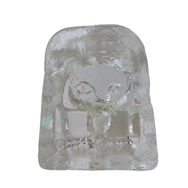 Mid-Century Modern Erik Hoglund Swedish Modern Solid Glass Animal Figure, Kosta Boda Sweden 1970s For Sale - Image 3 of 11