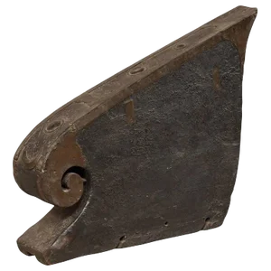 Mid 20th Century Kerala Carved Wood Boat Prow