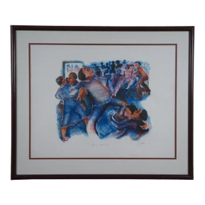 Vintage J. Tallan Dance at Colonel White 1987 Dayton Ohio Lithograph Print 32"