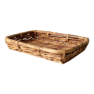 Vintage Woven Rattan Tray