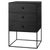 49 Black Ash Frame Sideboard with 3 Drawers by Lassen For Sale