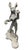 Rustic European Vintage Boxing Garden Hare Cast Iron Statue For Sale - Image 3 of 12