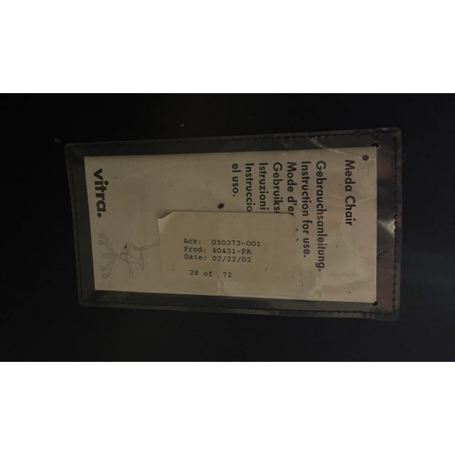 Black Vitra Meta Leather Swivel Chair For Sale - Image 8 of 8