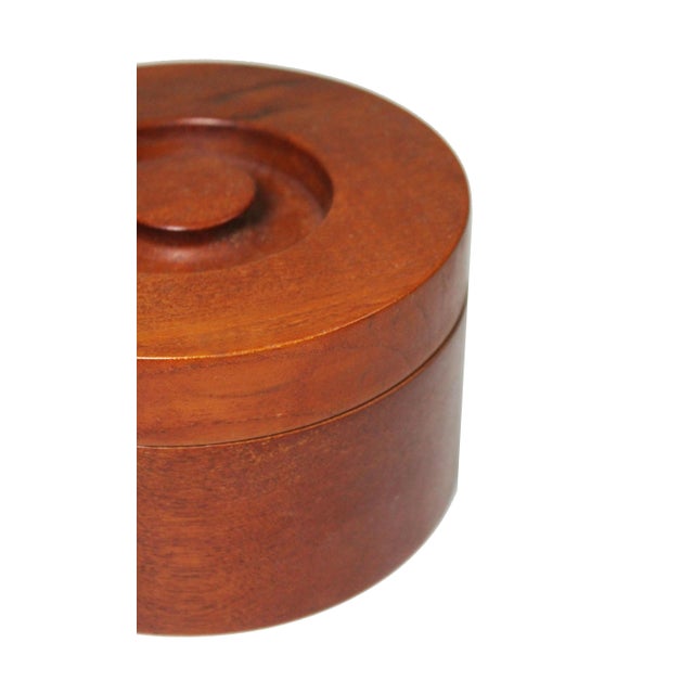 1960s Solid Teak Lidded Container, Made in Denmark For Sale - Image 5 of 6
