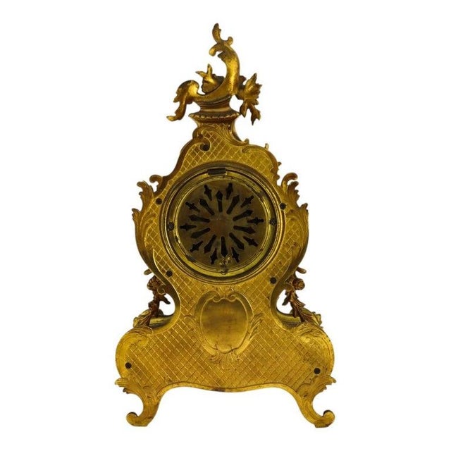 Seth Thomas Louis XIV Style Gilt Bronze Open Escapement Mantle Clock C1900 For Sale - Image 13 of 17