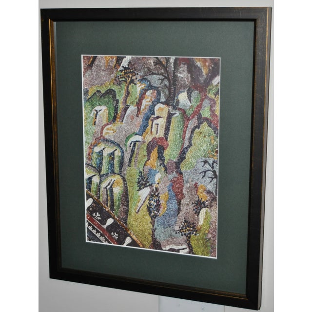 A stunning Mid-Century print of Mt. Sinai from the 6th century mosaic at The Church of San Vitale in Ravenna, Italy. This...