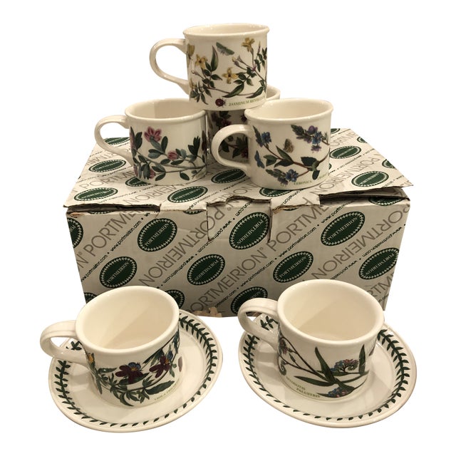 人気ランキング Portmeirion 6 for Service Cup/Saucer Flat Garden Botanic 皿・プレート