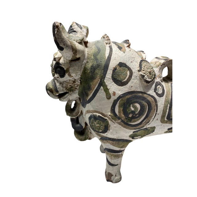 Vintage Torito De Pucará Peruvian Bull Sculpture Ceramic Folk Art Andes Decor For Sale - Image 12 of 18