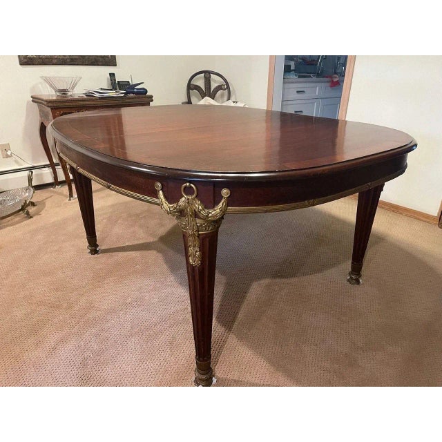 Wood Early 20th Century Dining Room Table-Antique Haentges Freres For Sale - Image 7 of 7