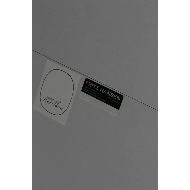 Super Elipse Extendable Dining Table attributed to Piet Hein for Fritz Hansen For Sale - Image 6 of 9