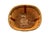 Rustic European Vintage Woven Oval Pencil Reed Basket W/ Rattan Rim & Wooden Straps For Sale - Image 3 of 10