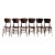 Antique Bentwood Cafe Chairs in the Style of Micheal Thonet , Set of 6 For Sale