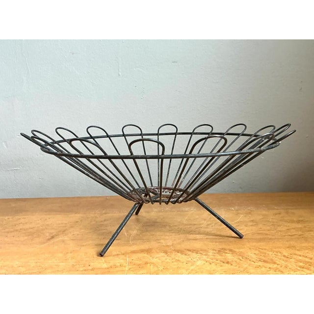 Vintage Metal Wire Basket For Sale In West Palm - Image 6 of 12