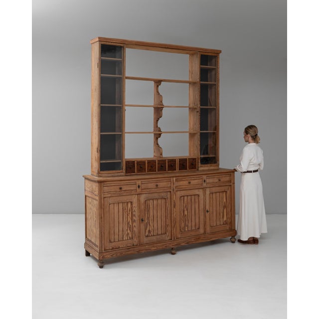 Early 20th Century 1900s French Wooden Display Cabinet & Shelves For Sale - Image 5 of 18