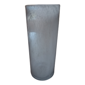 Tall White Hand Blown Art Glass Vase