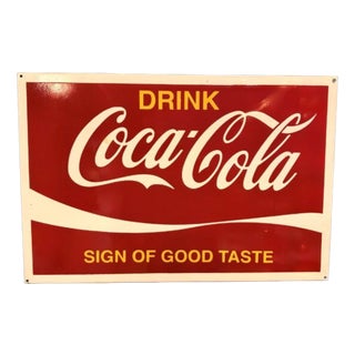Coca Cola Sign, 1970s For Sale