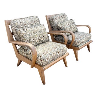 Mid Century Modern Bentwood Lounge Chairs by Heywood Wakefield - A Pair For Sale