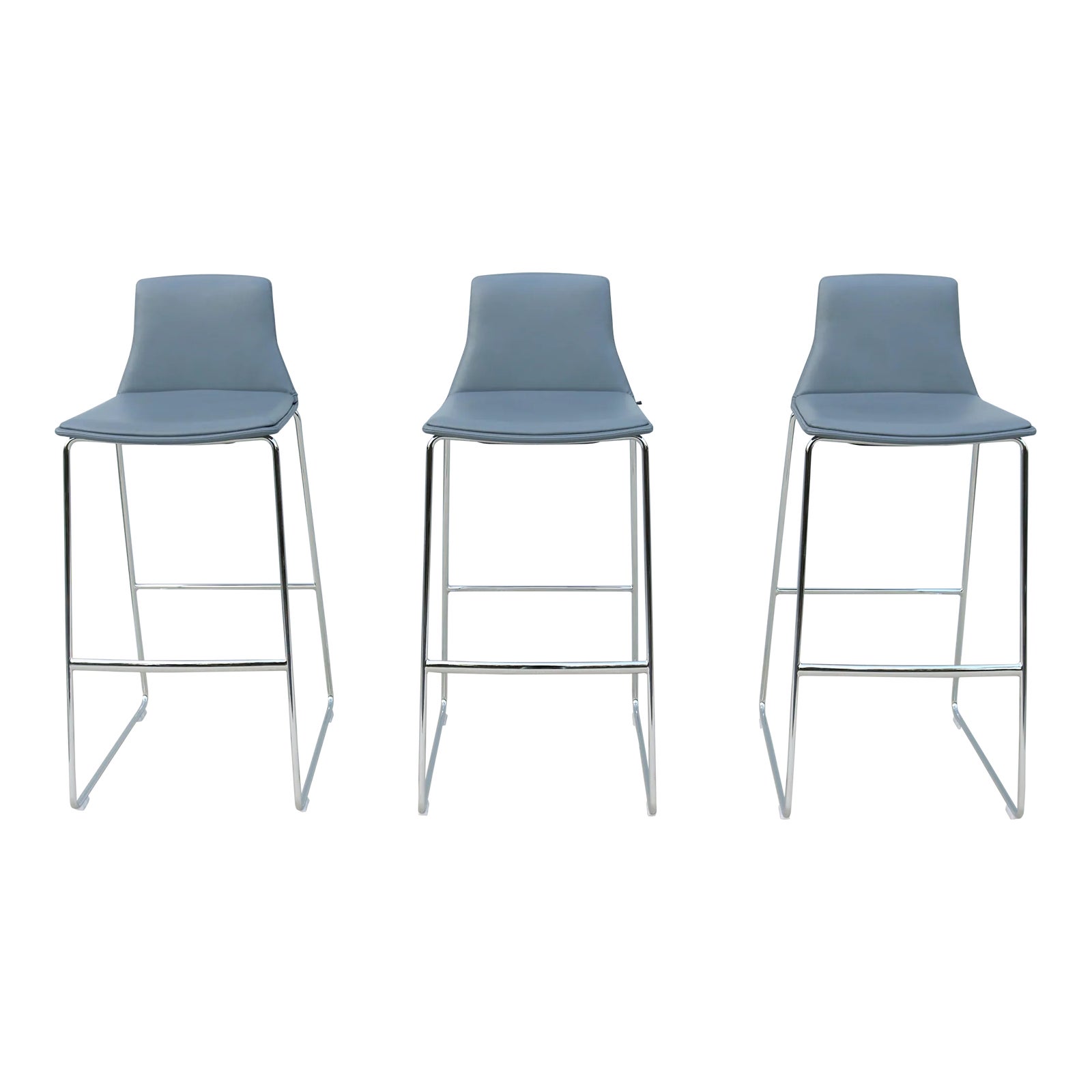 Modern Lievore Altherr Molina for Coalesse Montara650 Gray Leather Bar