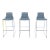 Modern Lievore Altherr Molina for Coalesse Montara650 Gray Leather Bar Stools - Set of 3 For Sale